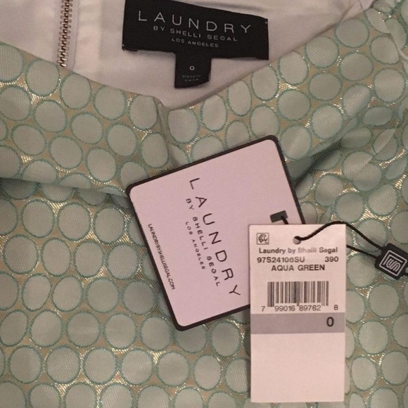 Laundry by Shelli Segal Off The Shoulder Metallic Short Sleeve Dress ,Size 0,NEW - Picture 3 of 9